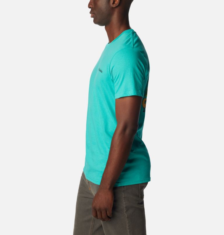 Men's Free Graphic T-Shirt, Color: Bright Aqua, image 3