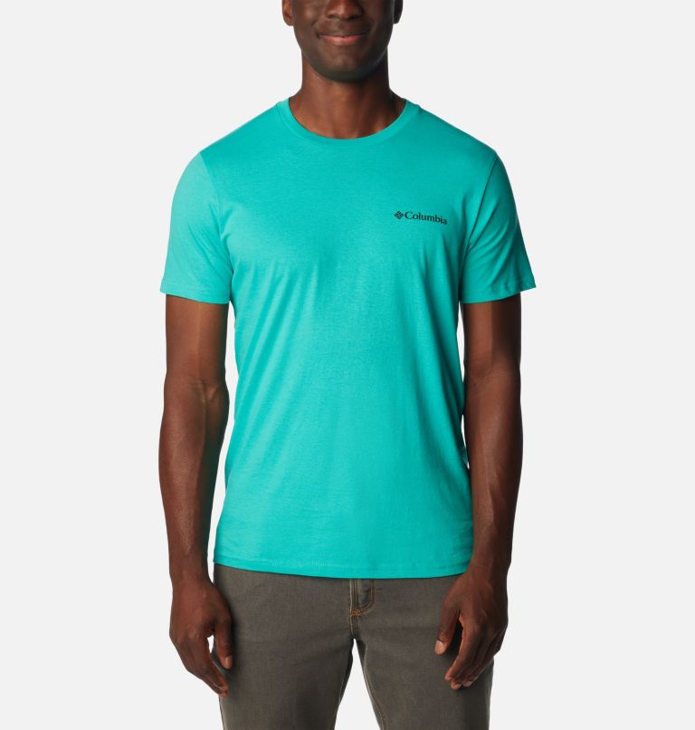 Men's Free Graphic T-Shirt, Color: Bright Aqua, image 2