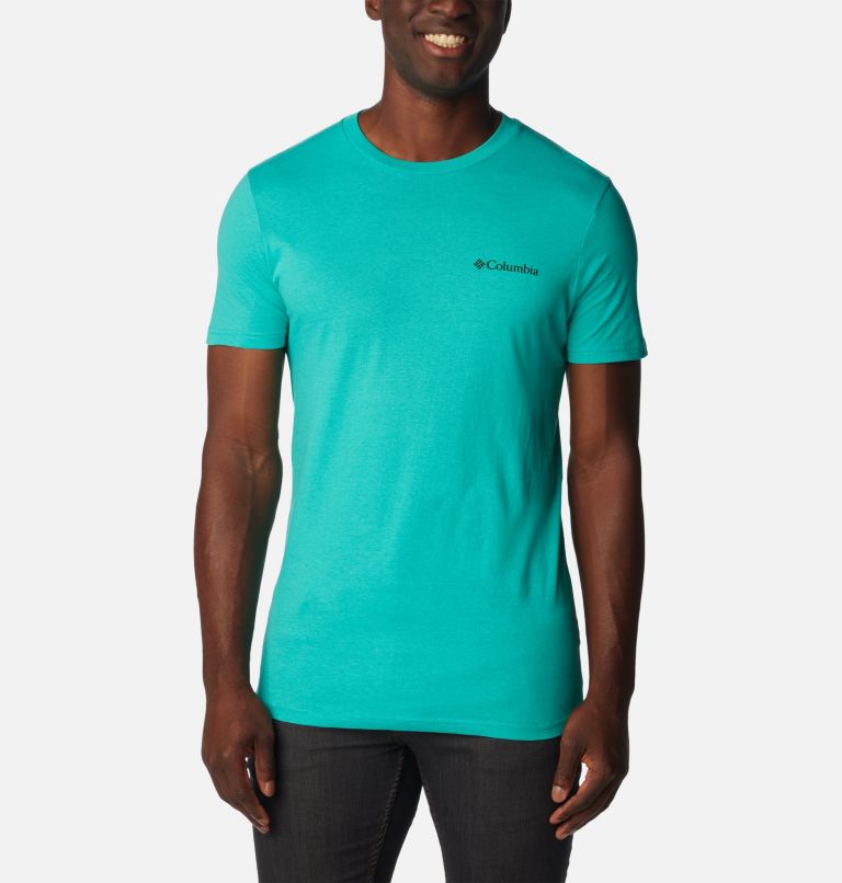 Thumbnail: Men's Steelhead Graphic T-Shirt, Color: Bright Aqua, image 2