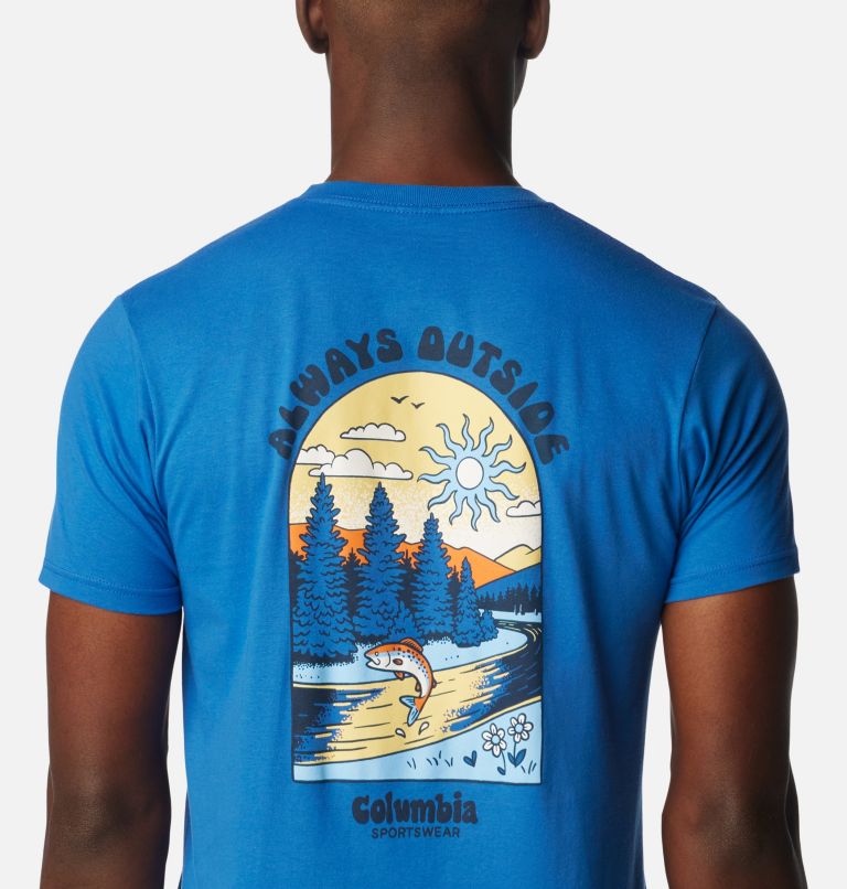 Men's Steelhead Graphic T-Shirt, Color: Vivid Blue, image 5