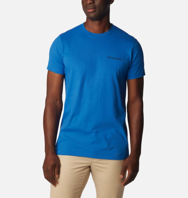 Thumbnail: Men's Steelhead Graphic T-Shirt, Color: Vivid Blue, image 2