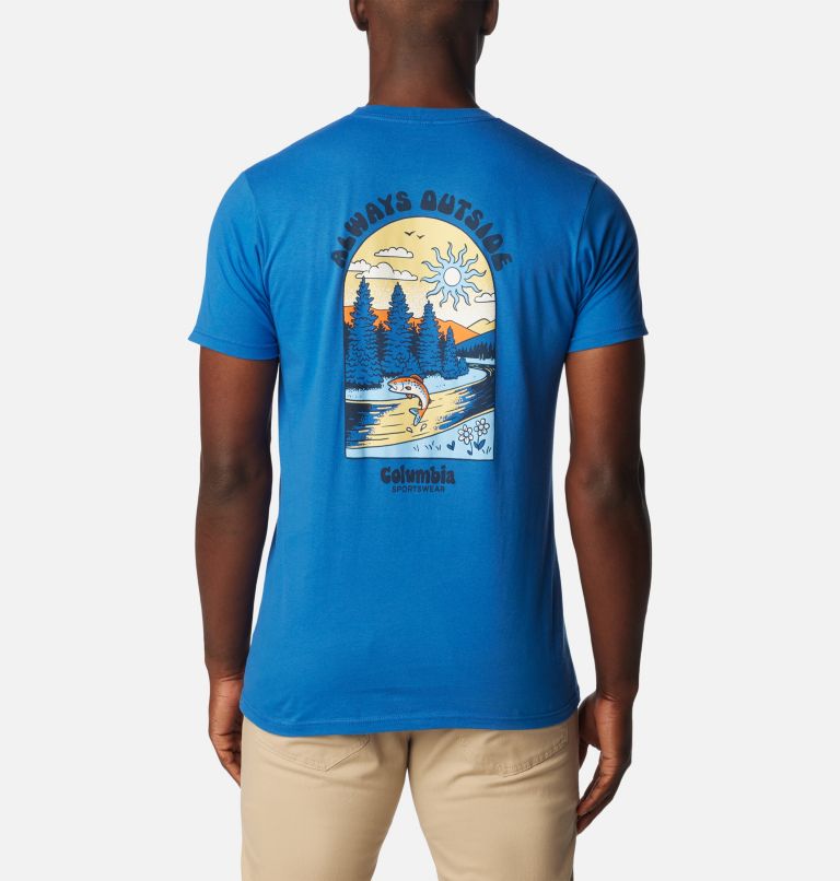 Men's Steelhead Graphic T-Shirt, Color: Vivid Blue, image 1