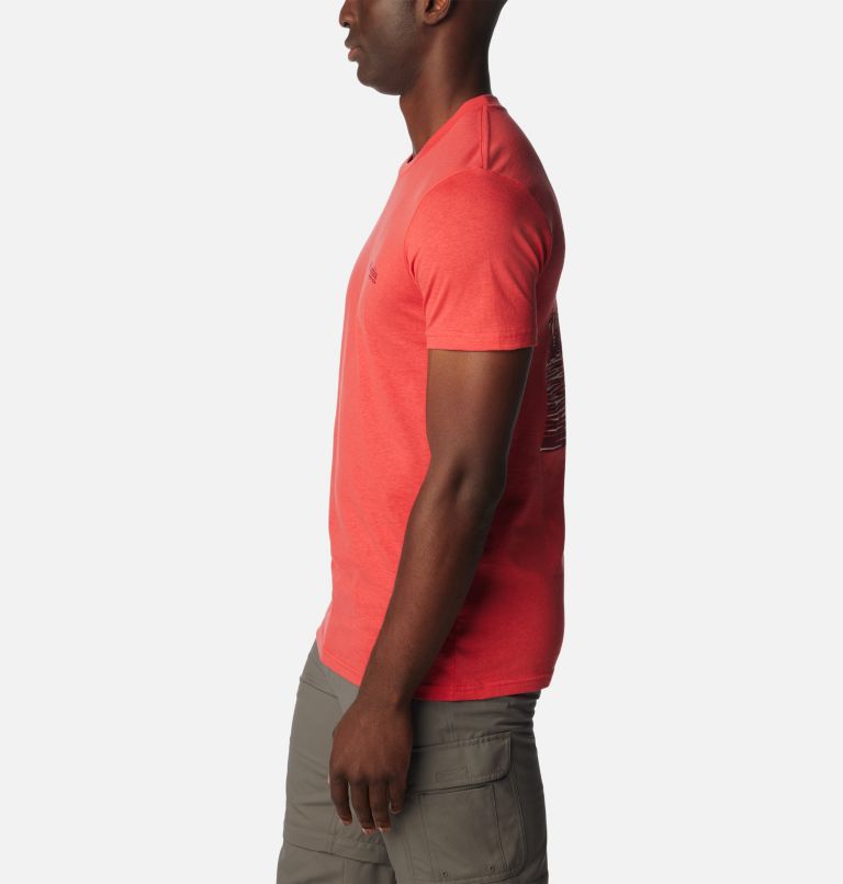 Thumbnail: Men's PFG Hook Graphic T-Shirt, Color: Sunset Red, image 3
