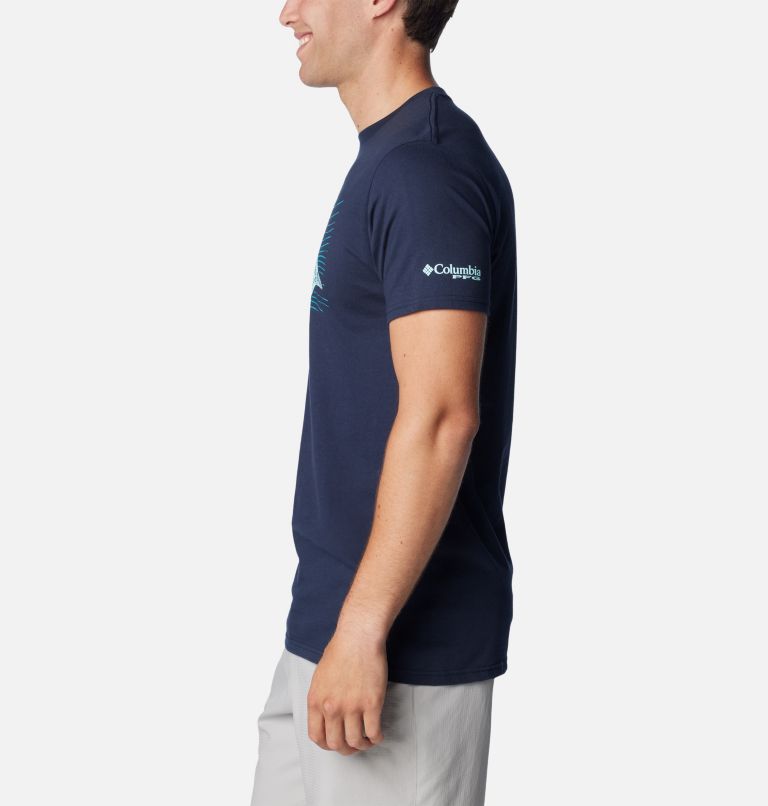 Thumbnail: Men's PFG Upstream Graphic T-Shirt, Color: Columbia Navy, image 3