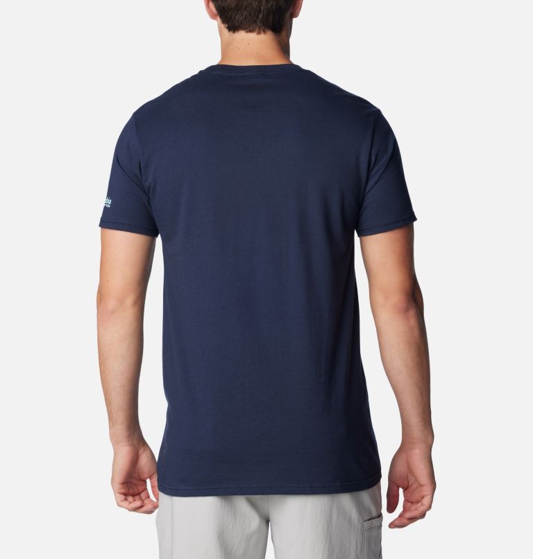 Men's PFG Upstream Graphic T-Shirt, Color: Columbia Navy, image 2