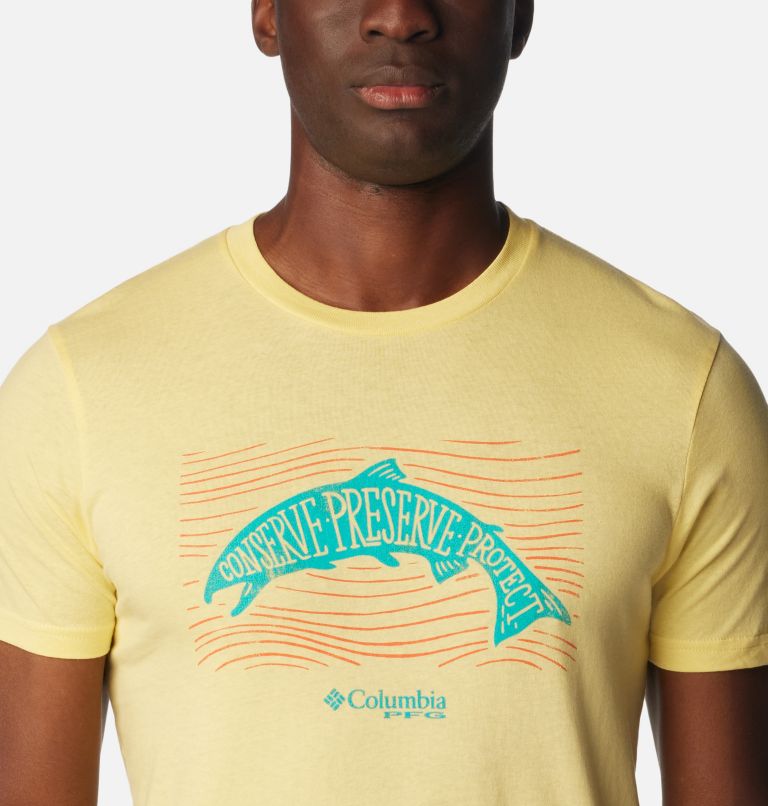 Men's PFG Upstream Graphic T-Shirt, Color: Sunlit, image 4