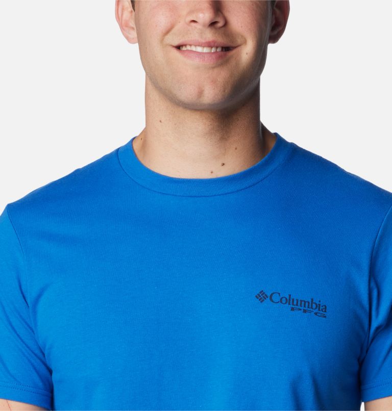 Men's PFG Snap Graphic T-Shirt, Color: Vivid Blue, image 4