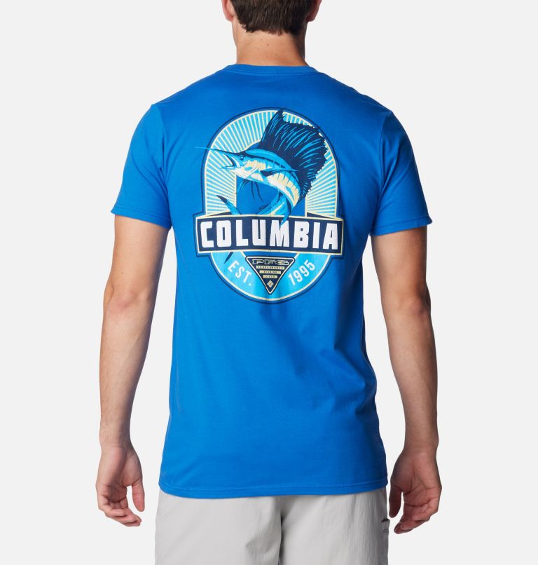 Men's PFG Snap Graphic T-Shirt, Color: Vivid Blue, image 1