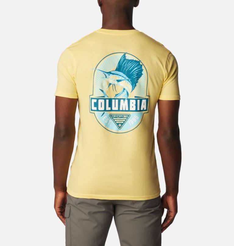 Men's PFG Snap Graphic T-Shirt, Color: Sunlit, image 1