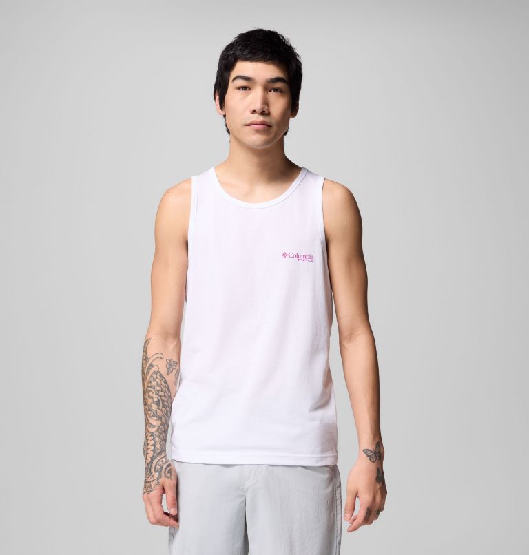 Men's Beaching Tank Top, Color: WHITE, image 2