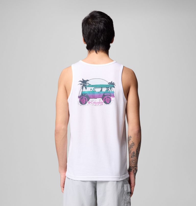 Men's Beaching Tank Top, Color: WHITE, image 1