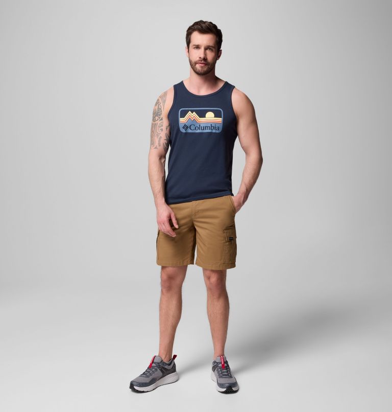 Men's Excavate Tank Top, Color: COLUMBIA NAVY, image 5