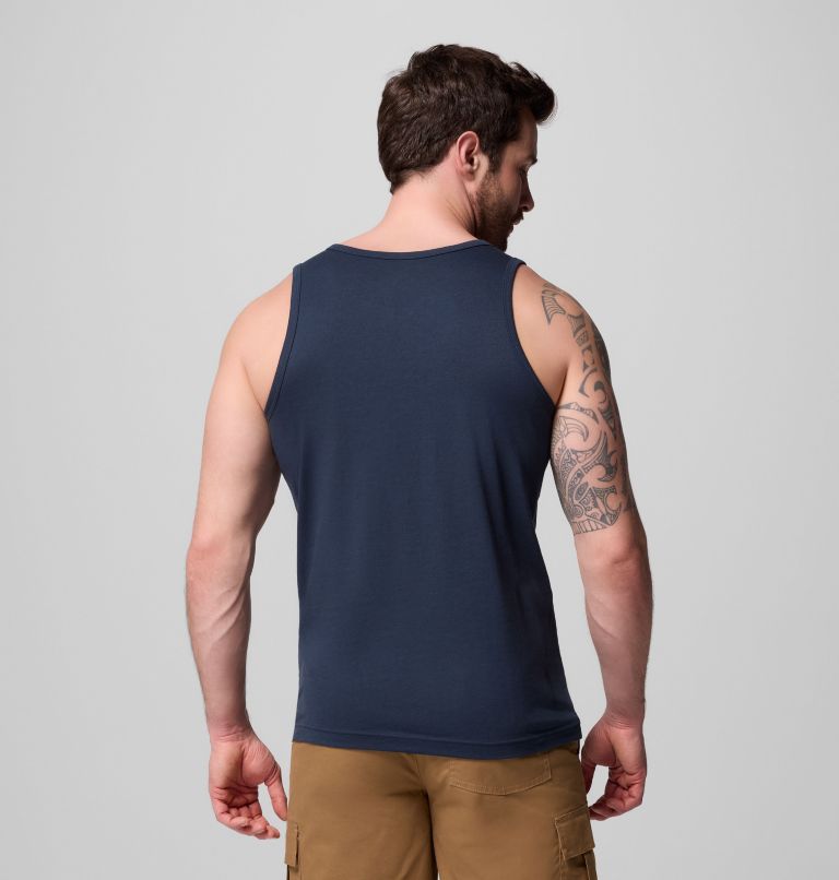 Men's Excavate Tank Top, Color: COLUMBIA NAVY, image 2