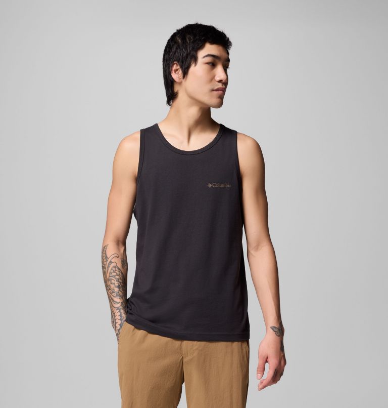 Men's Manny Vanny Tank Top, Color: BLACK, image 2