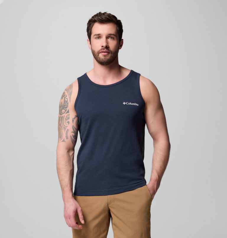 Men's Monobear Tank Top, Color: COLUMBIA NAVY, image 2