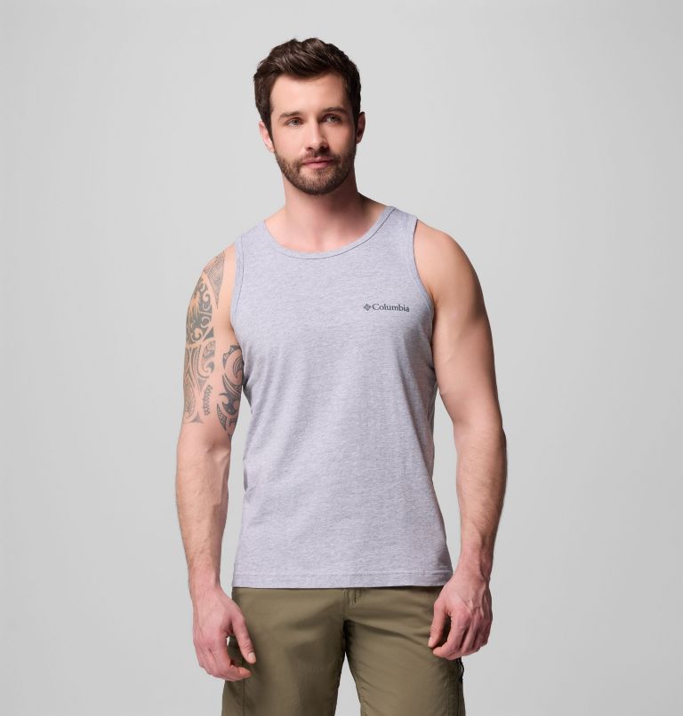 Men's Dreamland Tank Top, Color: GREY HEATHER, image 2