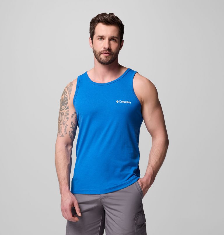 Men's Dreamland Tank Top, Color: VIVID BLUE, image 2