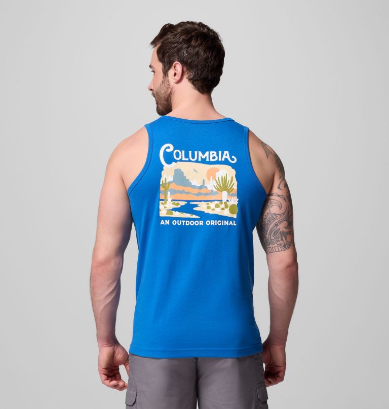 Men's Dreamland Tank Top, Color: VIVID BLUE, image 1