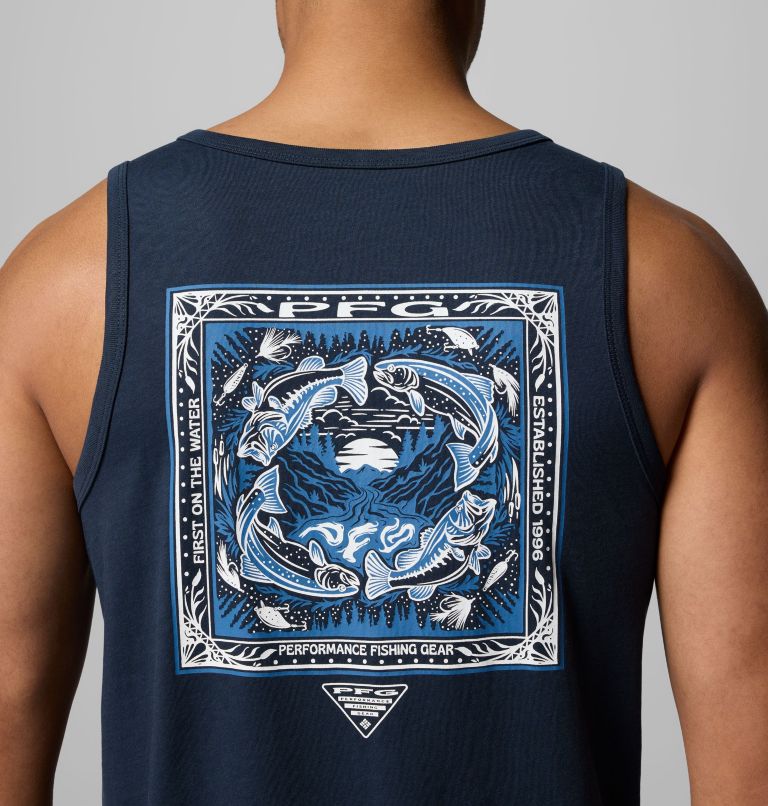 Men's Bandana Graphic T-Shirt, Color: COLUMBIIA NAVY, image 6