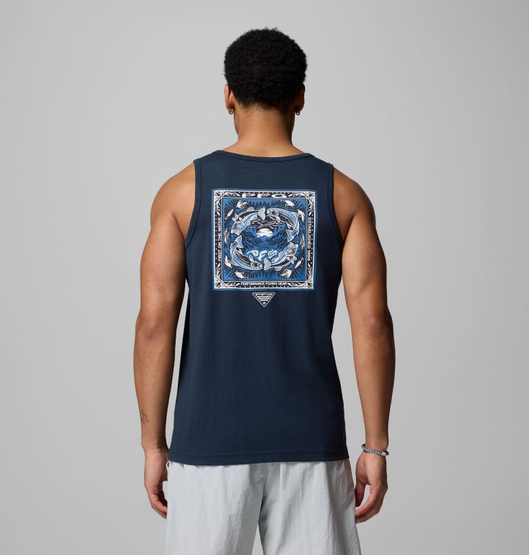 Men's Bandana Graphic T-Shirt, Color: COLUMBIIA NAVY, image 1
