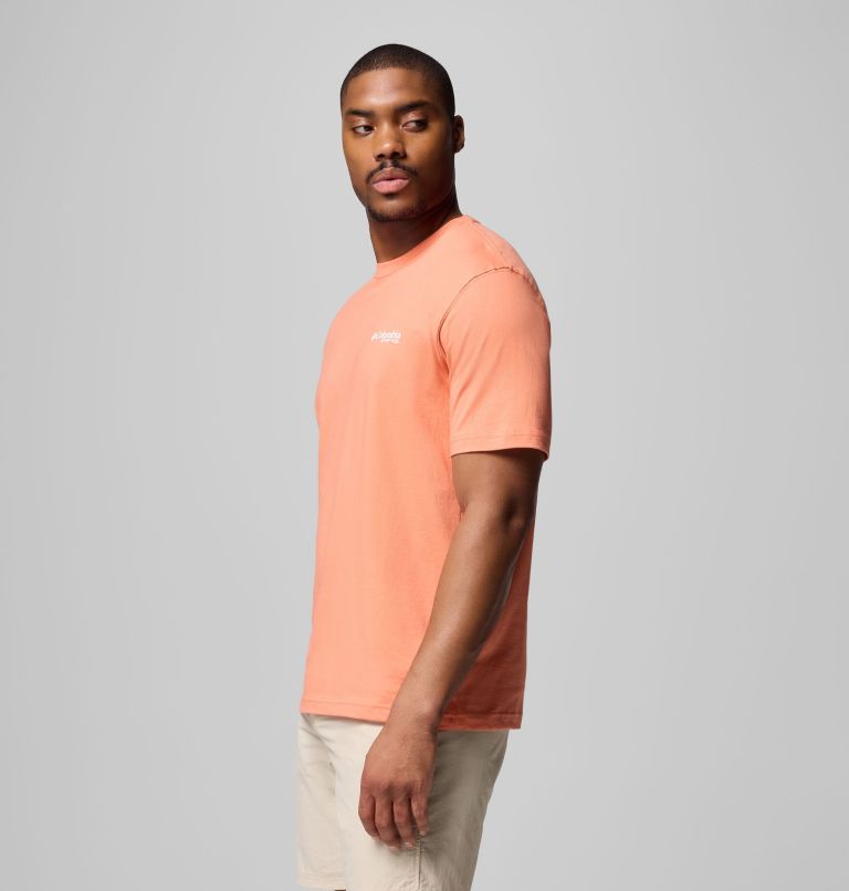 Men's PFG Everglades Graphic T-Shirt, Color: BRIGHT PEACH, image 4