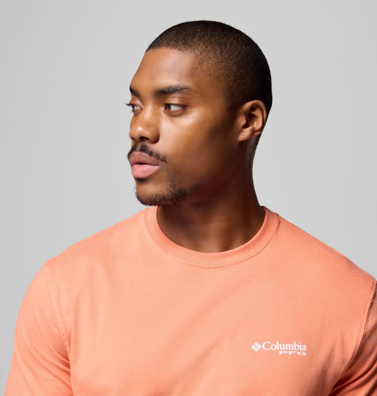 Men's PFG Everglades Graphic T-Shirt, Color: BRIGHT PEACH, image 5