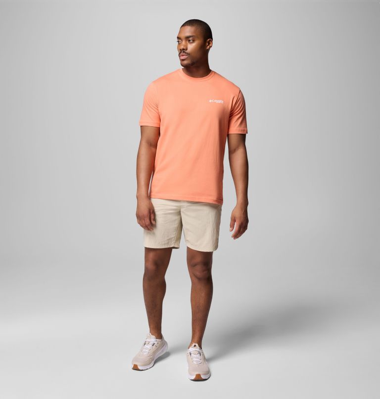 Men's PFG Everglades Graphic T-Shirt, Color: BRIGHT PEACH, image 2