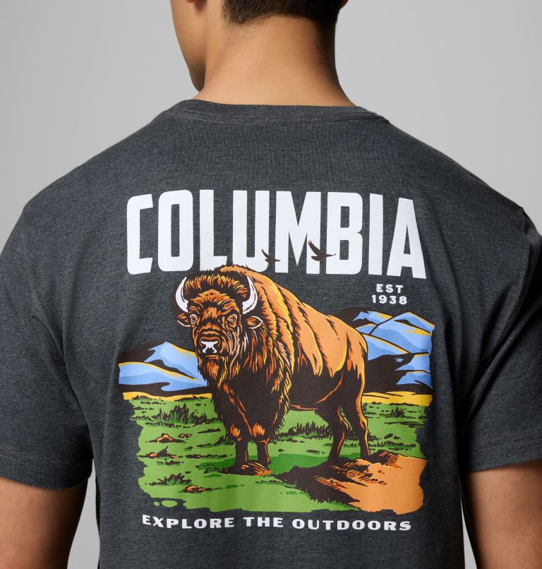 Men's MARKER BR CSC SS TEE | 027 | M, Color: CHARCOAL HEATHER, image 6