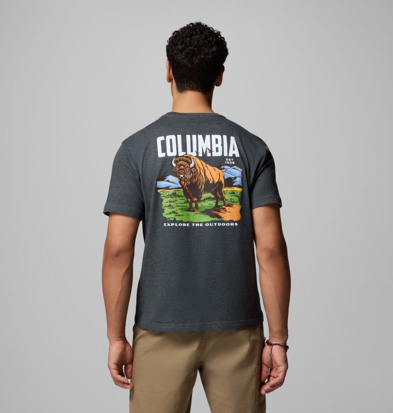 Men's MARKER BR CSC SS TEE | 027 | M, Color: CHARCOAL HEATHER, image 1