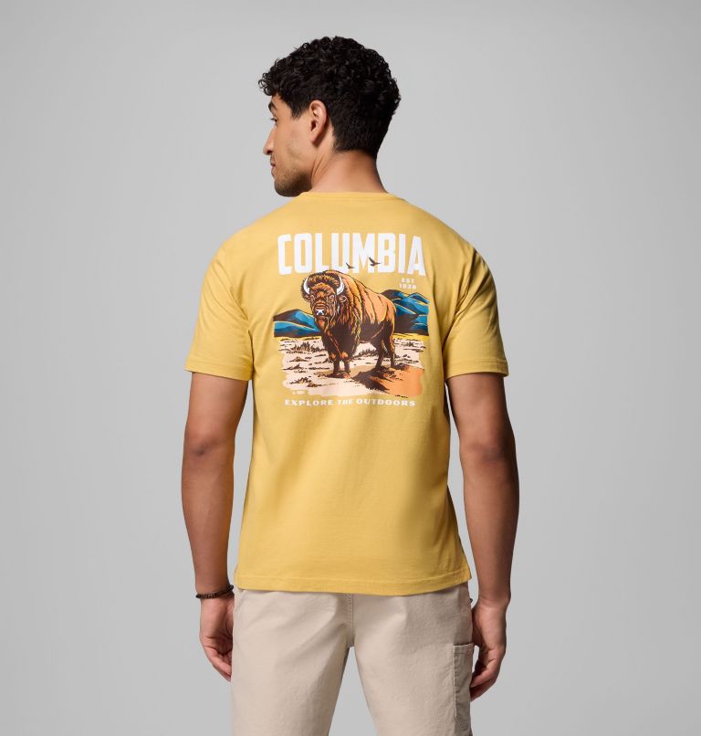 Men's Marker Graphic T-Shirt, Color: MUSTARD, image 1
