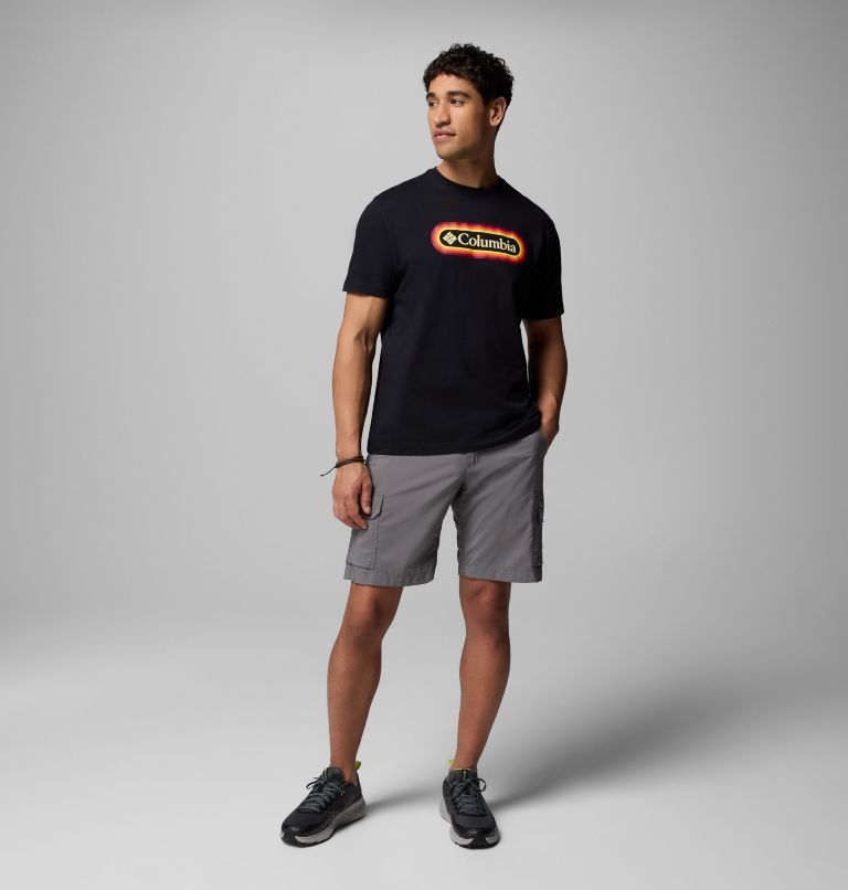 Men's Radio Graphic T-Shirt, Color: BLACK, image 2