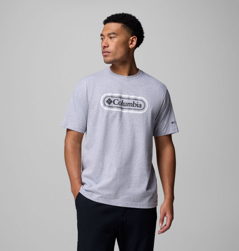 Men's Radio Graphic T-Shirt, Color: GREY HEATHER, image 1