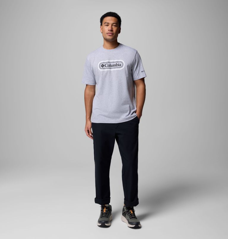 Men's Radio Graphic T-Shirt, Color: GREY HEATHER, image 2