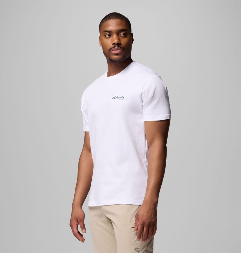 Men's PFG Ballad Graphic T-Shirt, Color: WHITE, image 4