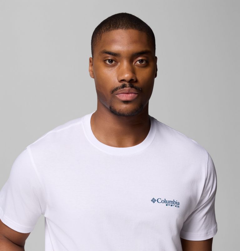 Men's PFG Ballad Graphic T-Shirt, Color: WHITE, image 5