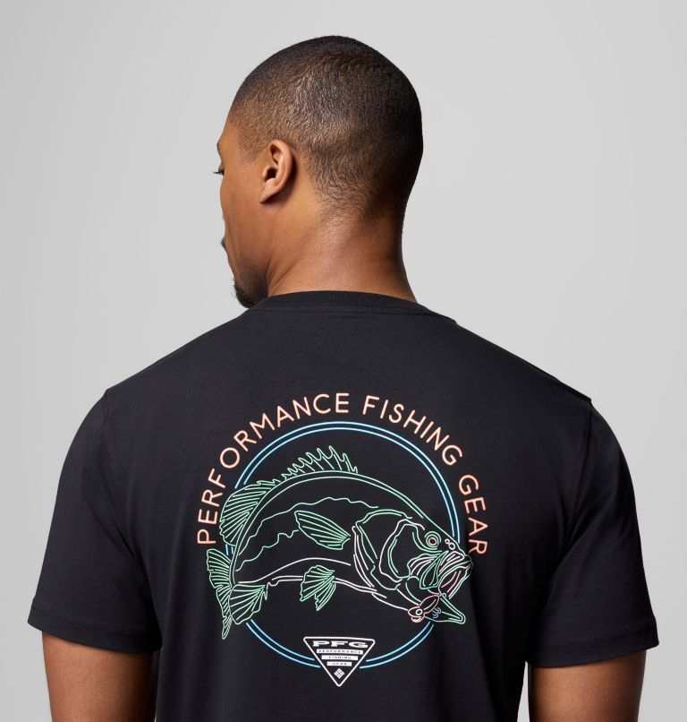 Men's PFG Luminate Graphic T-Shirt, Color: BLACK, image 6