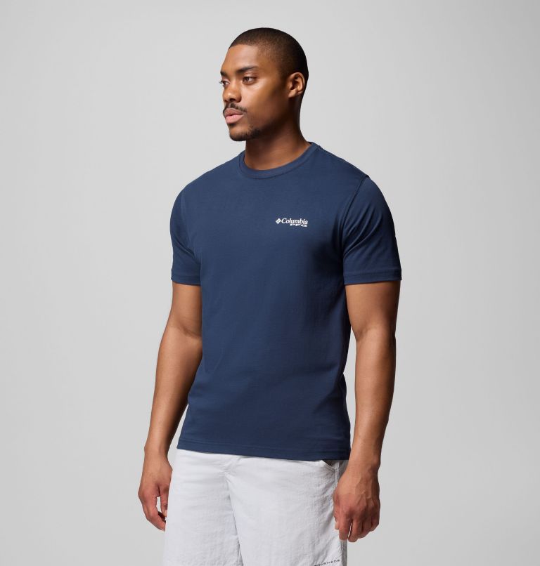 Men's PFG Luminate Graphic T-Shirt, Color: COLUMBIA NAVY, image 4