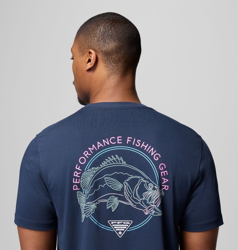 Men's PFG Luminate Graphic T-Shirt, Color: COLUMBIA NAVY, image 6