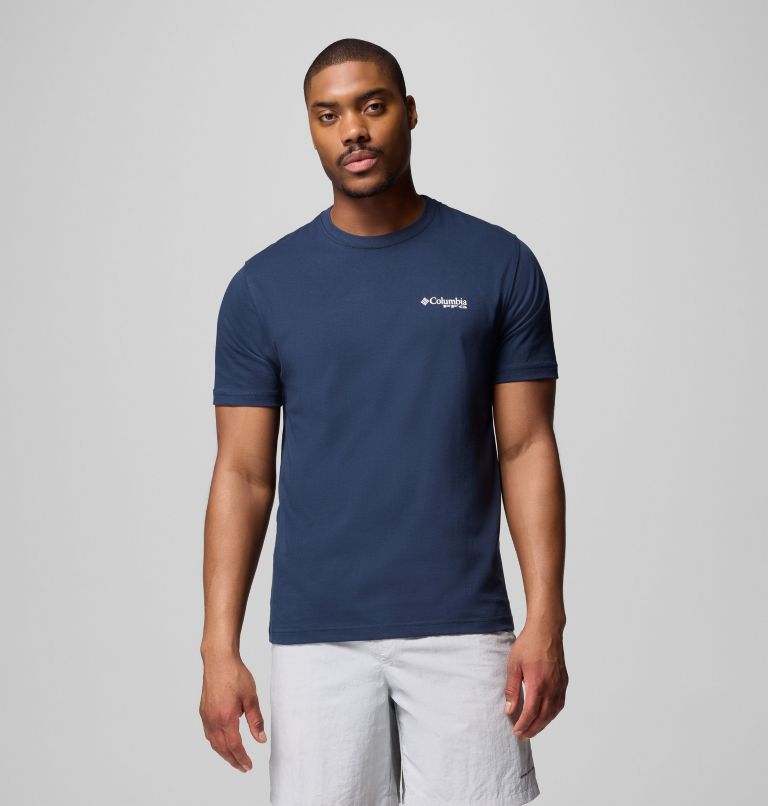Men's PFG Luminate Graphic T-Shirt, Color: COLUMBIA NAVY, image 3