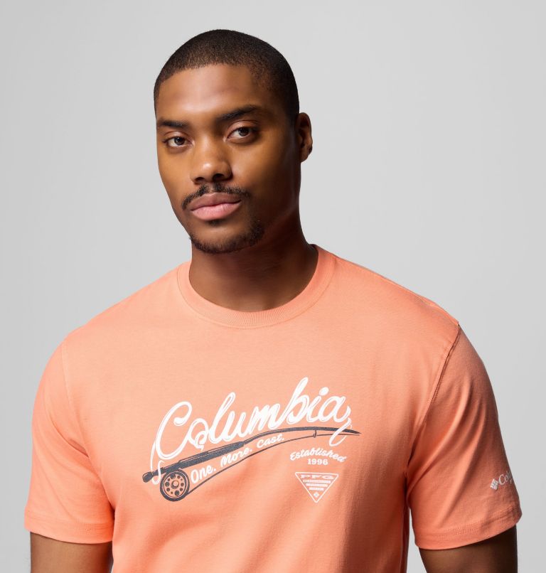 Men's PFG Rodney Graphic T-Shirt, Color: Bright Peach, image 5