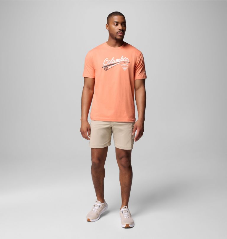 Men's PFG Rodney Graphic T-Shirt, Color: Bright Peach, image 2