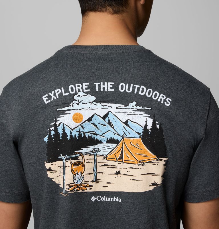 Men's Campdud Graphic T-Shirt, Color: CHARCOALHEATHER, image 6
