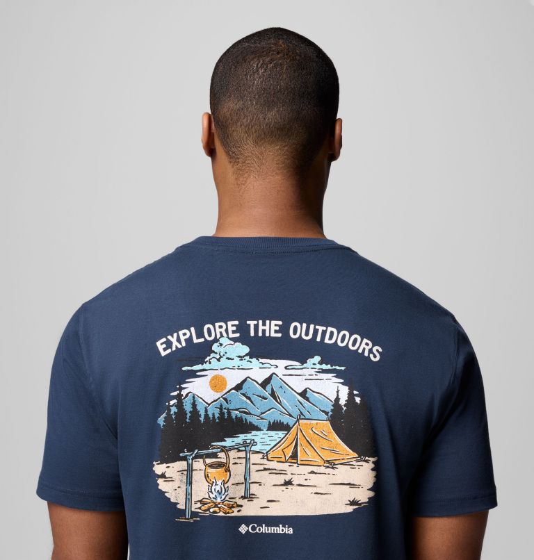 Men's Campdud Graphic T-Shirt, Color: COLUMBIA NAVY, image 6