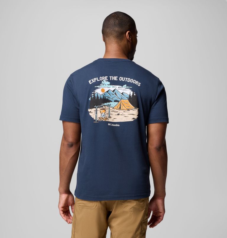 Men's Campdud Graphic T-Shirt, Color: COLUMBIA NAVY, image 1