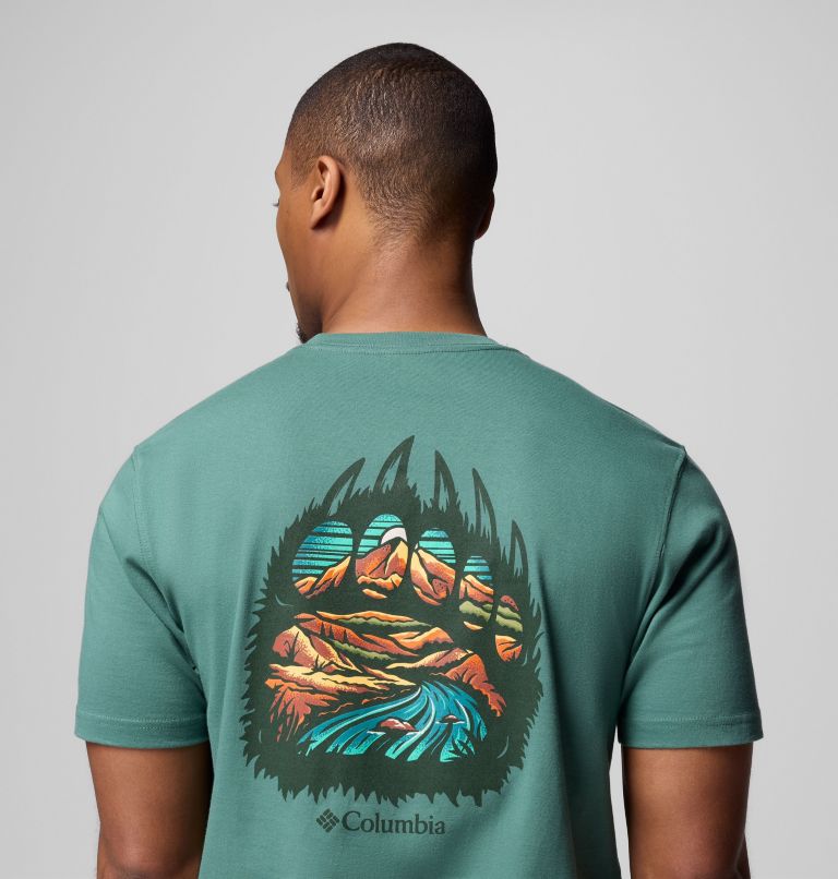 Men's Pawlie Graphic T-Shirt, Color: THYME GREEN, image 6