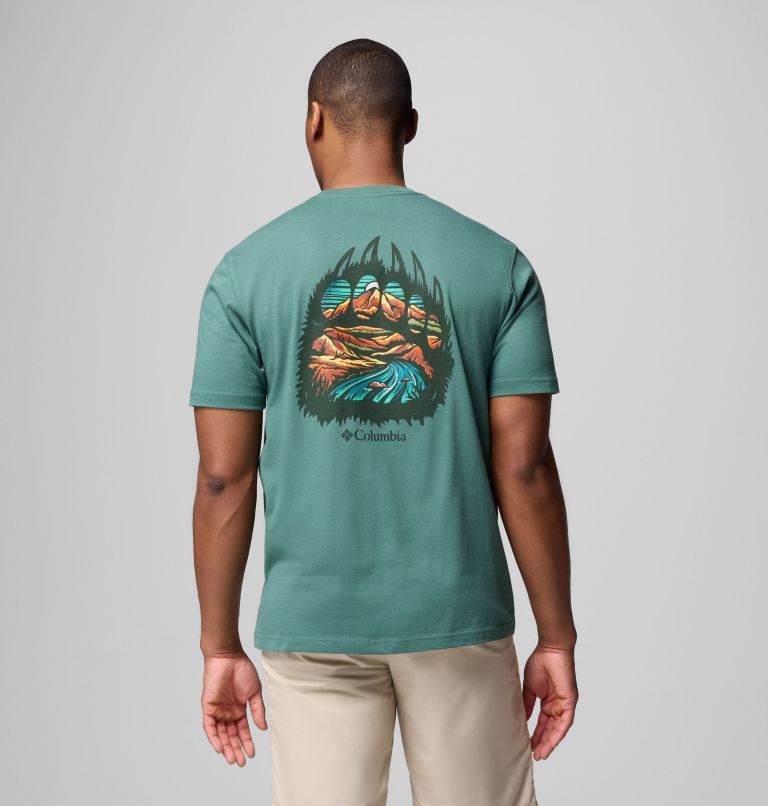 Men's Pawlie Graphic T-Shirt, Color: THYME GREEN, image 1