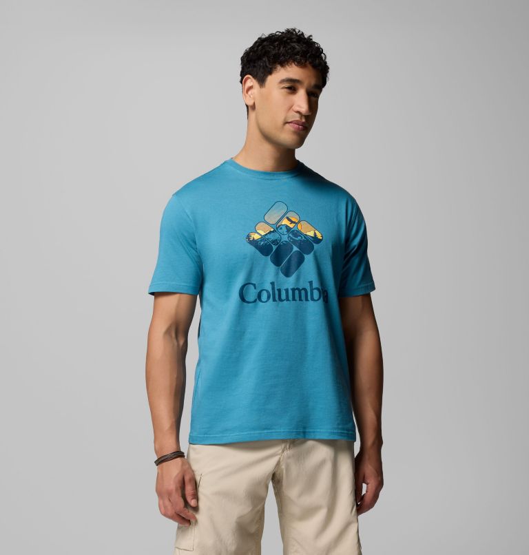 Men's Troy Graphic T-Shirt, Color: CANYON BLUE, image 6