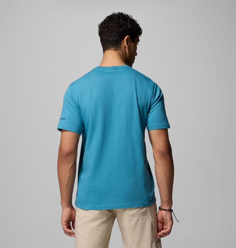 Men's Troy Graphic T-Shirt, Color: CANYON BLUE, image 3
