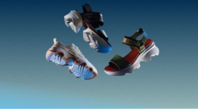 Kinetic collection floating on a blue background