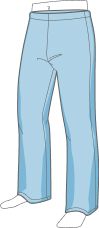 Man's Legs in Relaxed Fit Pants